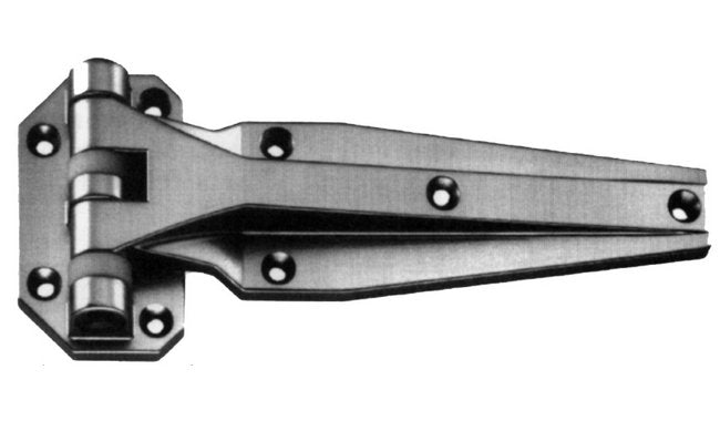 Chrome Plated Flush Hinge - 10 3/8" Length - Image 1
