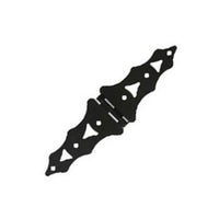 Monroe S59 10" Strap Hinge - Steel Zinc Plate Black Finish