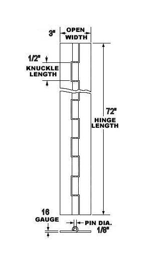Heavy-Duty Stainless Steel Continuous Hinges - Image 2