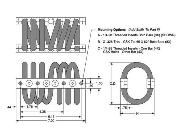 John Evans Sons Helical Isolator - HM06500 Series 6.13in O.D. - Image 2