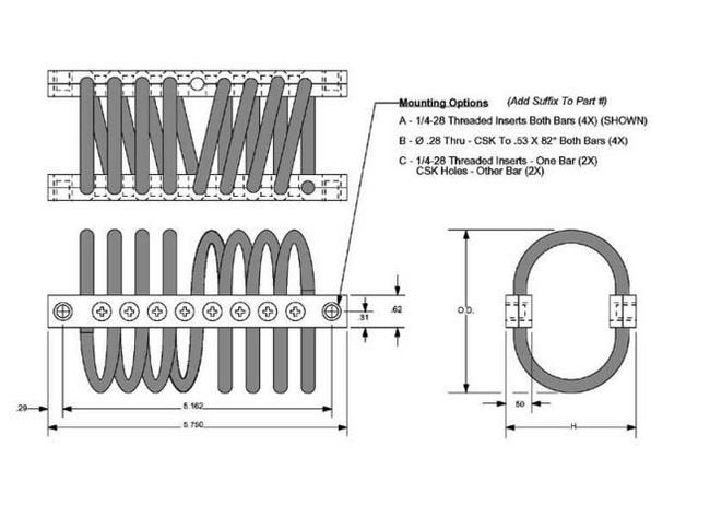 John Evans Sons HM08250 Series Helical Isolator - Image 2