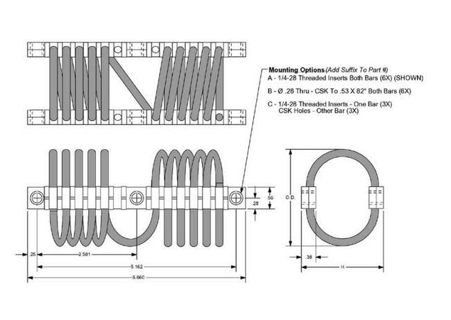 John Evans HM10187 Helical Isolator 2.50 in O.D. - Image 2