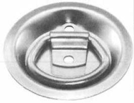 Heavy-Duty Zinc Plated Recessed Rope Ring for 1/4' Plywood - Image 1