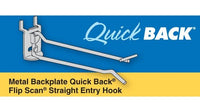 Trion Metal Backplate Scan Hooks - 14" Straight Entry (100 Pack)