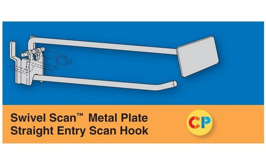 Heavy-Duty Swivel Scan Metal Plate Hooks - Pack of 100 - Image 1