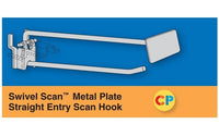 Heavy-Duty Swivel Metal Plate Scan Hooks - 10" x 0.225"