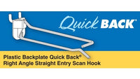 Quick Back Plastic Straight Entry Hooks - 100 Pack