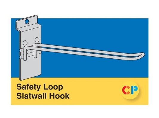 Heavy Duty Safety Loop Slatwall Hooks, Pack of 100 - Image 1