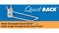 Heavy Duty Metal Backplate Straight Entry Hooks - Pack of 100