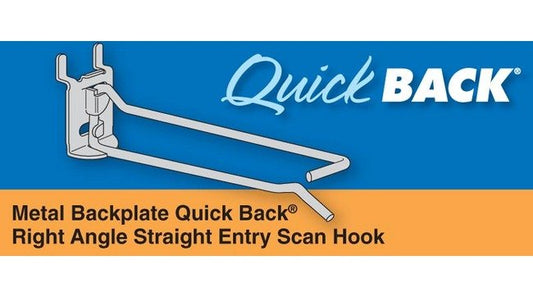 Heavy Duty Metal Backplate Straight Entry Hooks - Pack of 100 - Image 1