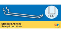 Medium Gauge 3" Safety Loop Hooks for Pegboard - Pack of 500
