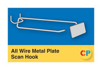 1-Pc All Wire Metal Plate Scan Hooks - 6" x 0.148" - Pack of 100