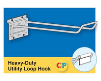 Heavy-Duty Utility Loop Hooks for Slatwall - Pack of 20
