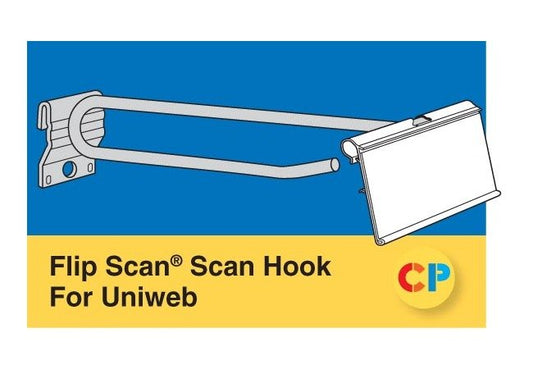 Uniweb Display Flip Scan Hooks - 4" x 0.187" - Image 1