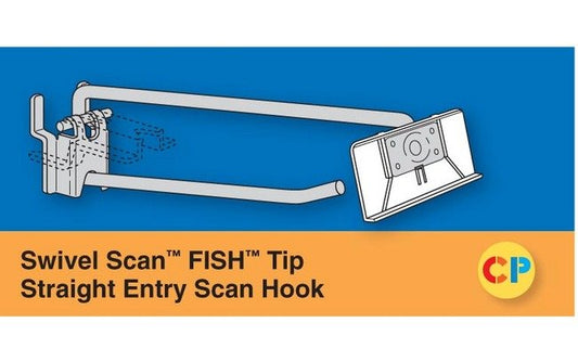 Swivel Scan Hooks 12" Fish Tip, 1-Piece Straight Entry - Image 1