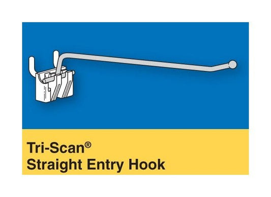 Heavy Duty 12" Straight Entry Hooks for Pegboard and Slatwall - Image 1
