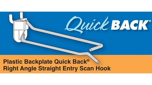 Heavy Duty Plastic Backplate Straight Entry Hooks - Pack of 100 - Image 1
