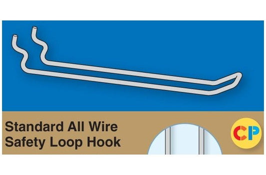 Medium Wire Safety Loop Hooks (6" x 0.148") - Pack of 500 - Image 1