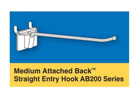 Medium Attached Back Straight Entry Hooks - Pack of 100