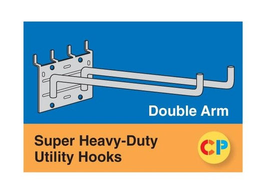 Heavy-Duty Double Arm Utility Hooks for Pegboards - Image 1