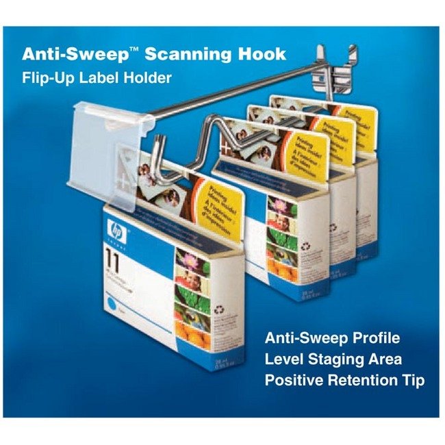 Anti-Sweep Security Hooks - Flip Scan Label Holder Compatible - Image 2