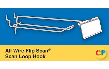 Heavy Duty 8" All Wire Flip Scan® Loop Pegboard Hooks - Pack of 100 - Image 1