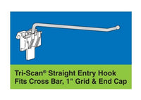 Tri-Scan Straight Entry Hooks for Display Systems