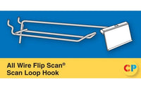 Heavy Duty 12" All Wire Flip Scan Loop Pegboard Hooks (Pack of 100)