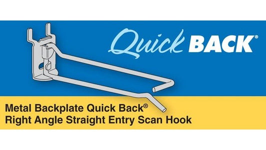 Heavy Duty Metal Backplate Straight Entry Hooks - Pack of 100 - Image 1