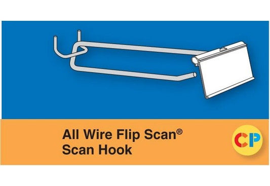 6" Flip Scan All Wire Pegboard Hook - Pack of 100 - Image 1