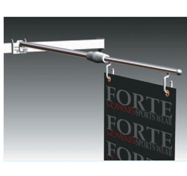 Adjustable Aisle Sign Arm with Telescopic Crossbar Mount Kit - Image 2