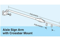 Adjustable Aisle Sign Arm with Telescopic Crossbar Mount Kit