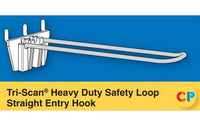 Tri-Scan Heavy Duty Safety Loop Straight Entry Hooks - 8" x 0.187"