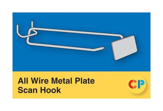 Heavy Duty Metal Plate Scan Pegboard Hooks - Pack of 100 - Image 1