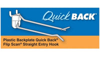 Quick Back Plastic Scan Hooks | Straight Entry | 4"