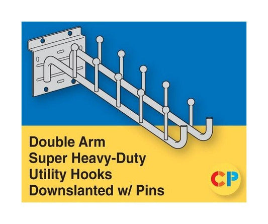 Heavy-Duty Double Arm Downslanted Utility Hooks - Image 1