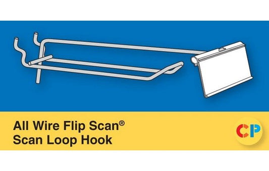All Wire Flip Scan Loop Scan Hooks for Pegboards - Pack of 100 - Image 1