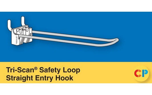 Tri-Scan Safety Loop Straight Entry Hooks for Pegboard and Slatwall - Image 1