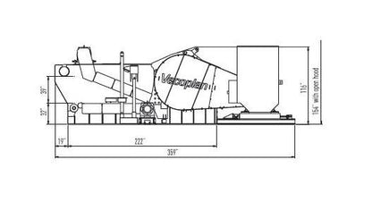 Vecoplan® VTH Series Horizontal Drum Chipper - 200-400 st/hr Capacity - Image 3