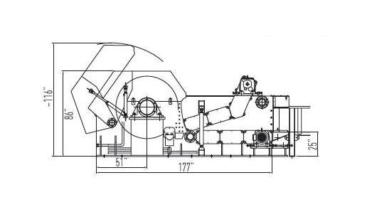 Vecoplan VTH Series Horizontal Drum Chipper - 120 st/hr Capacity - Image 3