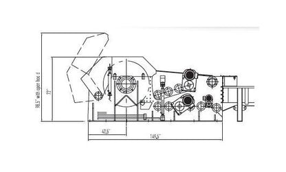 Vecoplan® VTH Series 140 st/hr Horizontal Drum Chipper - Image 3
