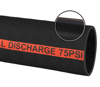 75 PSI Black Blended Rubber Cement Discharge Hose - 4.63" OD