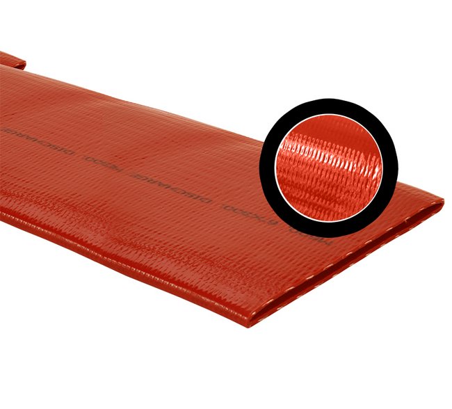 4 Inch Red PVC Sidewinder Medium Duty Discharge Hose - Image 1