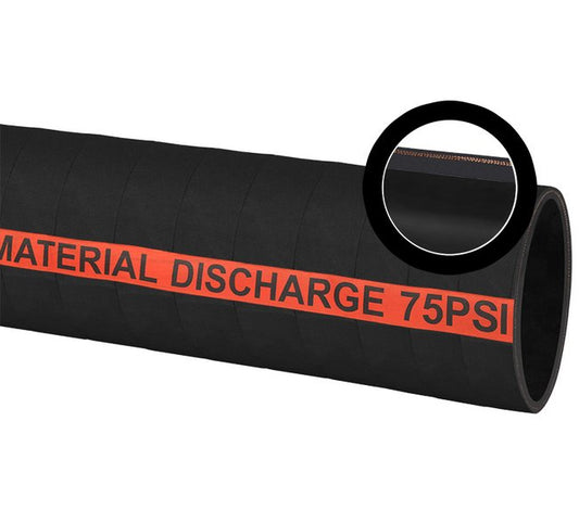 75 PSI Black Blended Rubber Cement Discharge Hose - Image 1