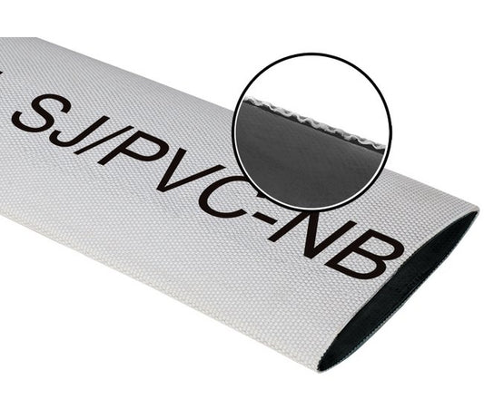 Seal Fast 4 Inch x 100 Feet Polyester-PVC/NBR Mill Single Jacket Economy Fire Hose - Image 1