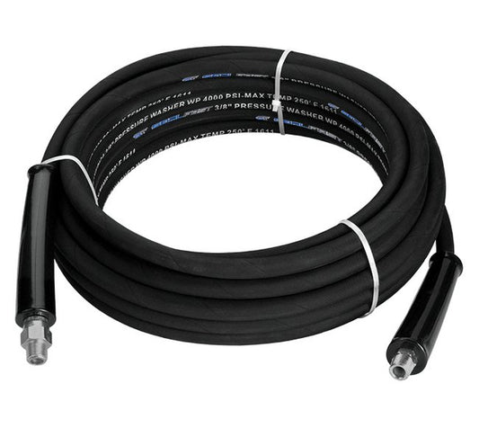 4000 PSI Black EPDM Rubber Pressure Wash Hose Assembly - 3/8in x 50ft - Image 1