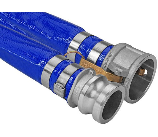 Blue Mamba Lay Flat PVC Discharge Hose Assembly - Image 1
