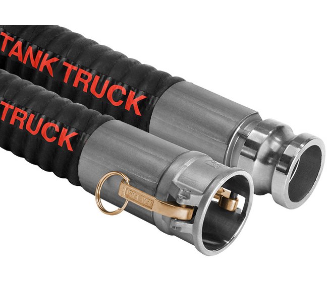 150 PSI Nitrile Tank Truck Corrugated Petroleum Hose Assemblies - Image 1