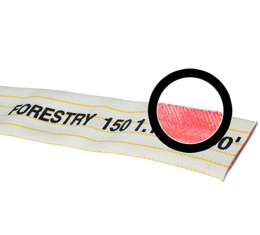 Forestry Fire Hose - 1.5in x 50ft - 125psi Service Pressure - Yellow Cover - Image 1