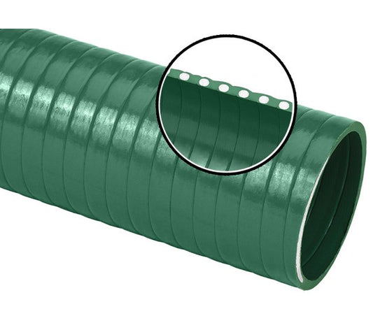1" Green PVC Suction Hose for Water & Material Transfer - Image 1